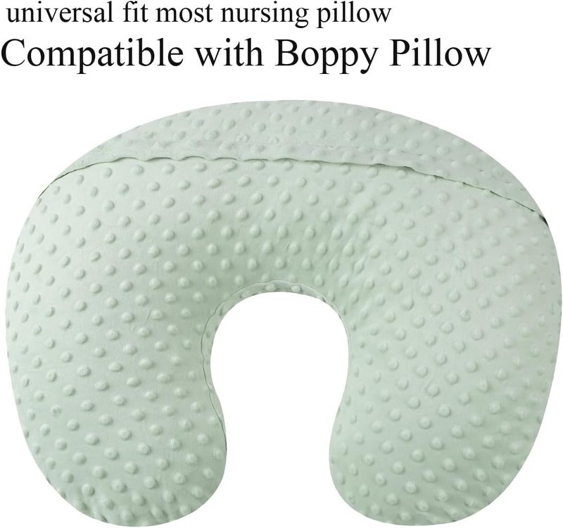 Bilokonda Dot Nursing Pillow Cover Set 2 Pack Nursing Pillow Slipcovers, Ultra Soft Compatible with Boppy Pillow,Standard Pillow for Baby Boy Girl Light Green Dinosaur - Image 4